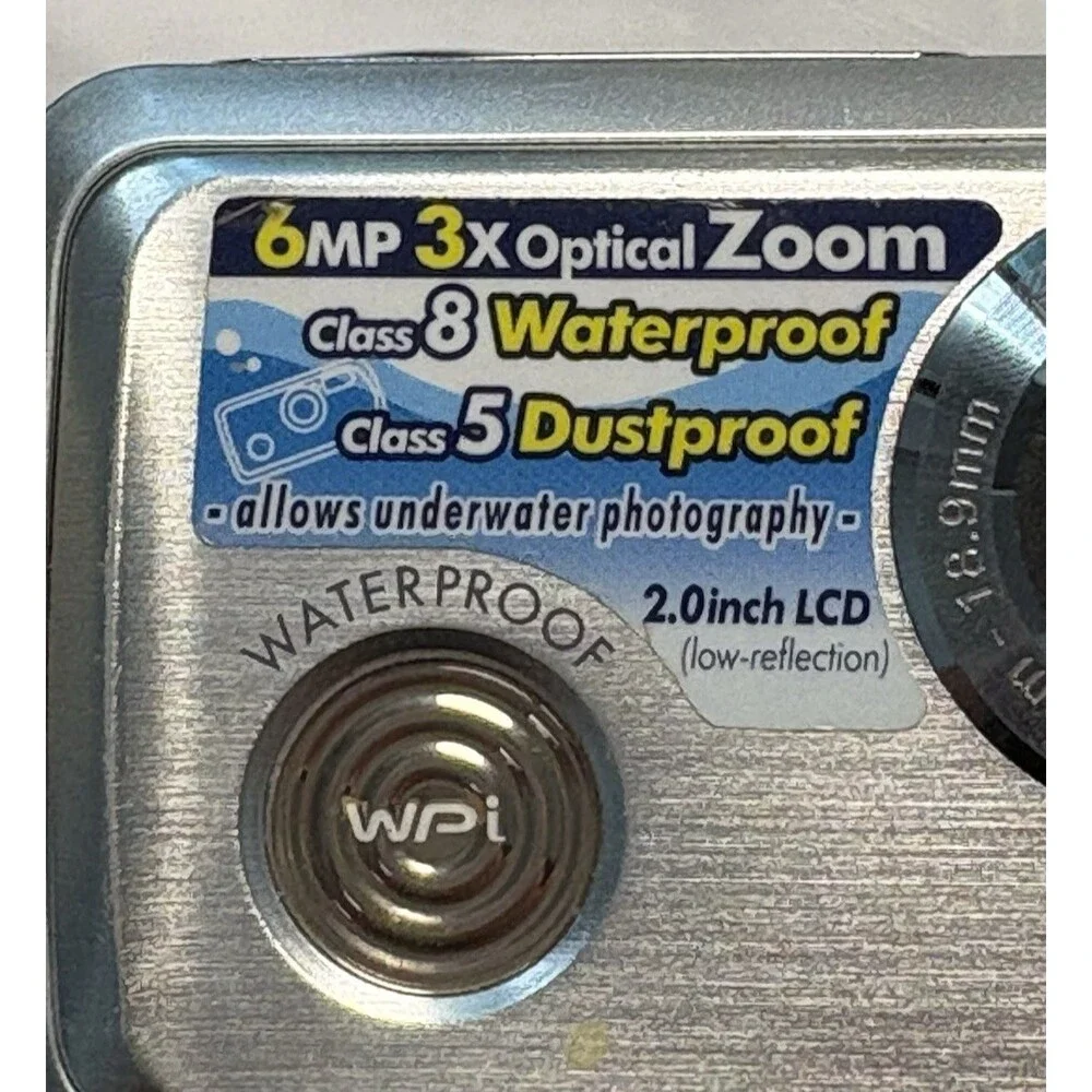 Pentax Optio WPi 6.0MP Waterproof Compact Digital Camera Silver Untested